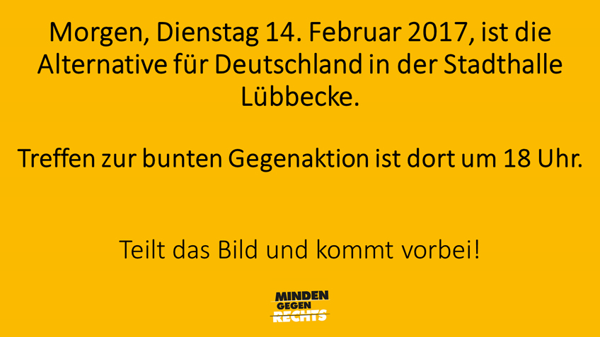 Demonstration gegen AfD in L&uuml;bbecke