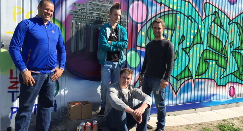 Graffiti-Projekt an der Schule Rodenbeck: Kunst am Container