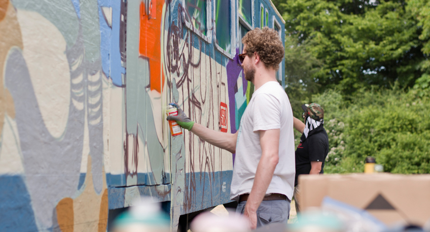 Graffiti Event mit internationalen Künstlern in Minden