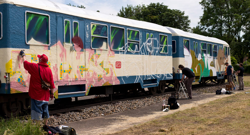 Graffiti Event mit internationalen Künstlern in Minden