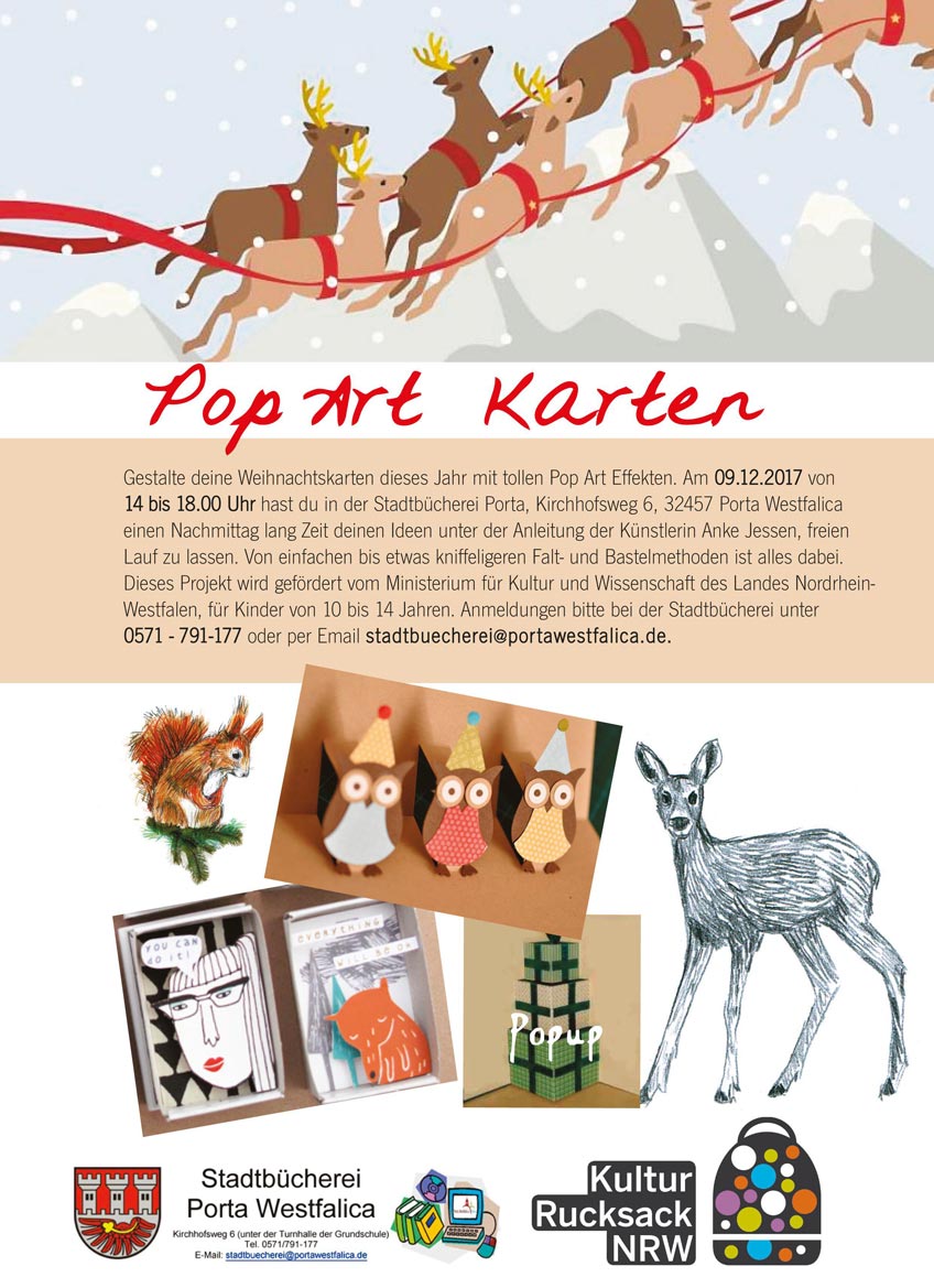 Weihnachtskarten im 'Pop Art' Stil selbst gestalten