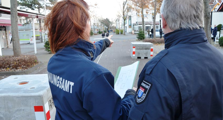 Durchfahrtschikanen sorgen f&uuml;r Sicherheit auf Weihnachtmarkt