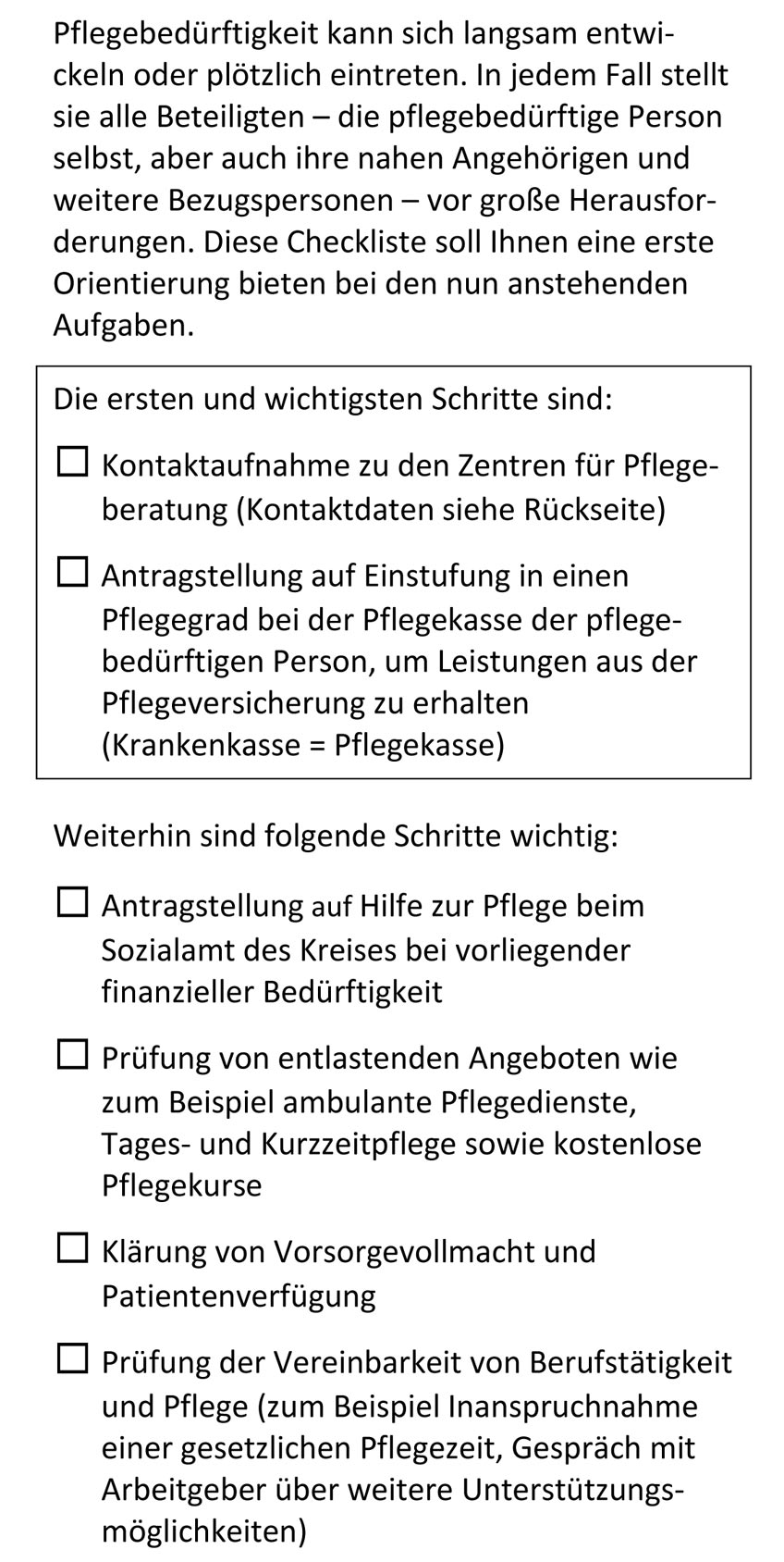 H&auml;usliche Pflege: Was ist zu tun und wer hilft weiter?