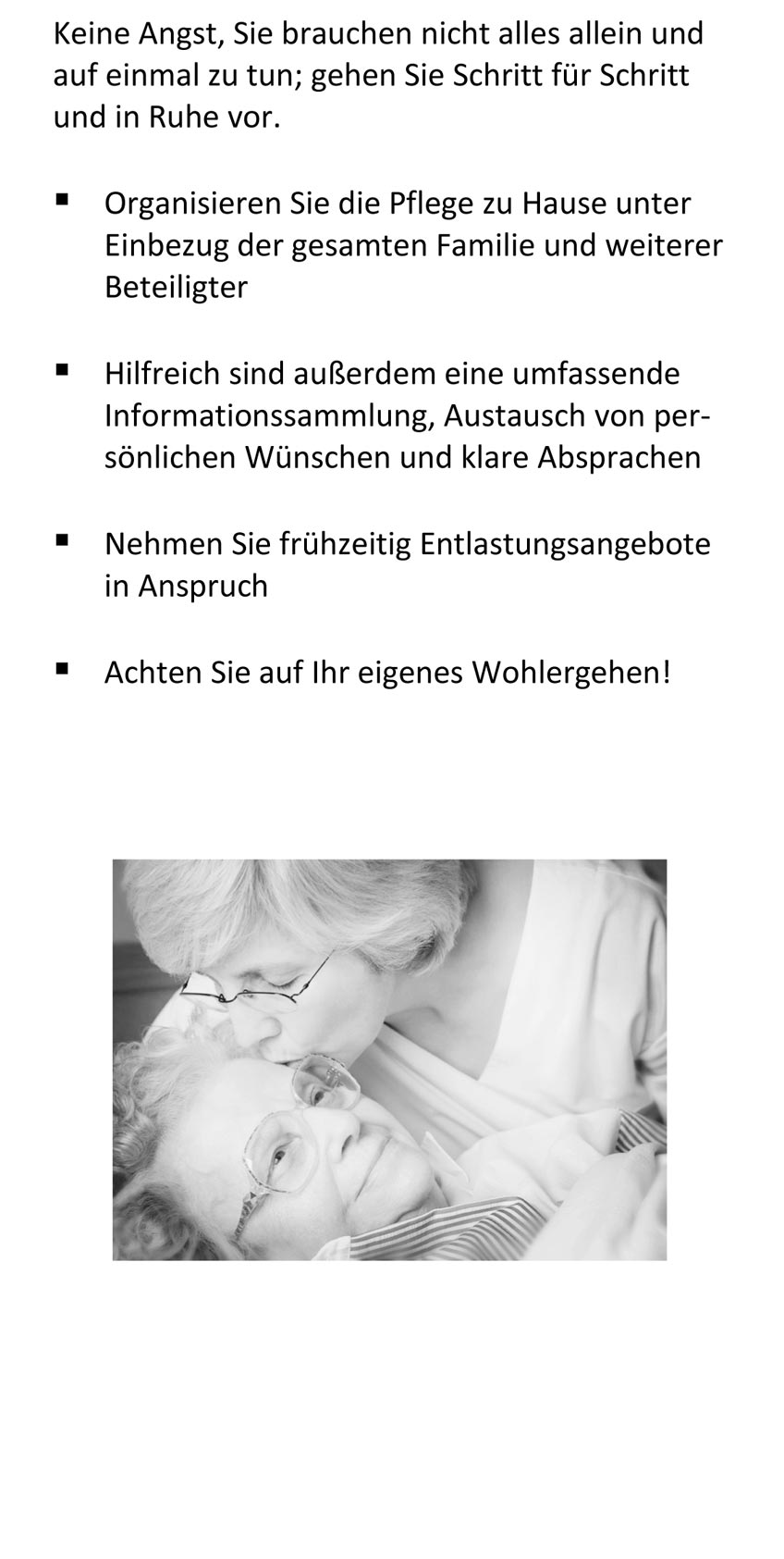 H&auml;usliche Pflege: Was ist zu tun und wer hilft weiter?