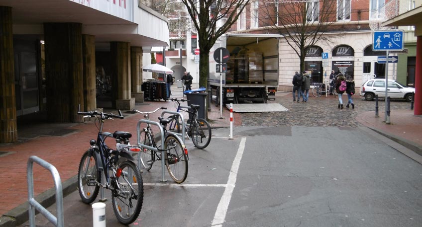 Neue Fahrradständer in der Mindener Innenstadt