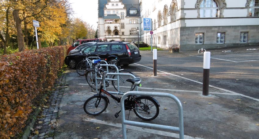 Neue Fahrradständer in der Mindener Innenstadt