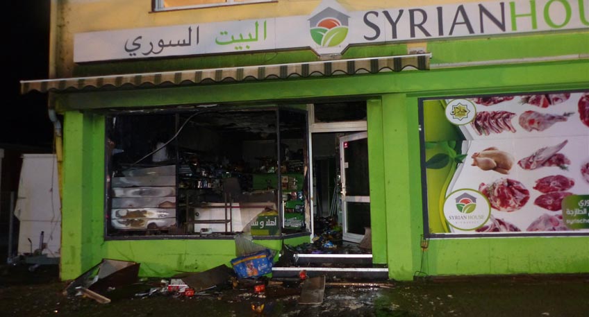 Arabischer Verbrauchermarkt brennt in Silvester-Nacht ab