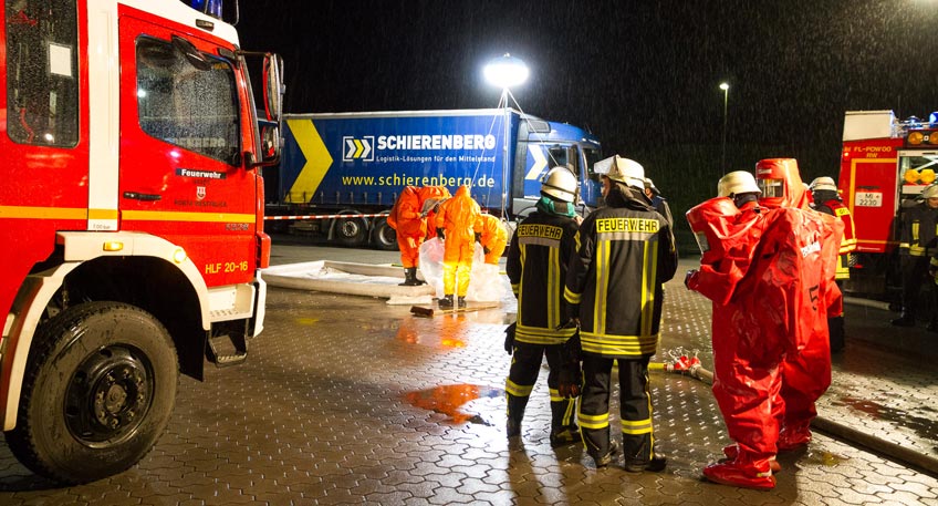 Chemie-Unfall sorgt für großen Einsatz der Feuerwehr