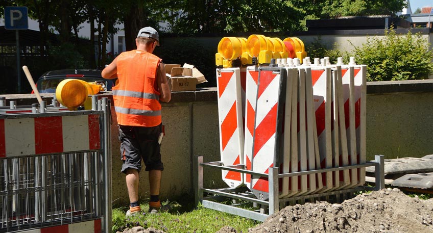 Fahrbahneinengung auf der Nord-Brücke