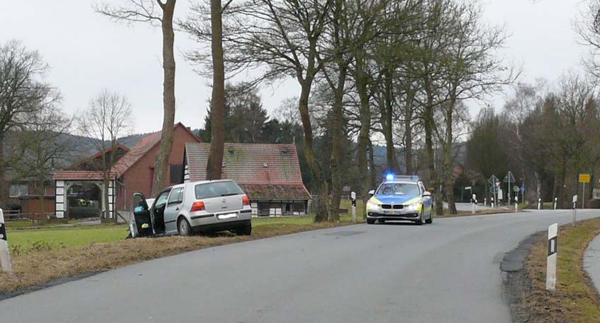 frontal gegen den baum