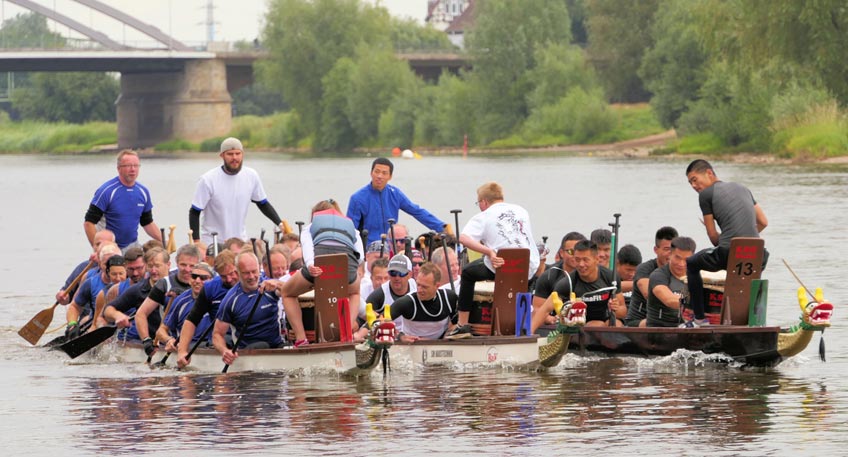 Gäste aus China beeindruckten beim 20. Weserdrachencup