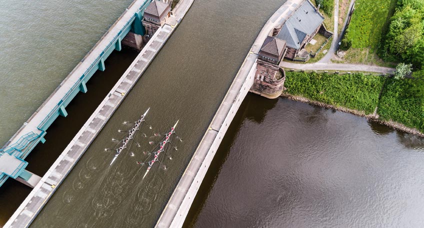 Ruder-Bundesliga am Wasserstraßenkreuz zu Gast