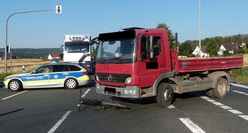 20180727 hallo minden radfahrer gegen lkw unfall