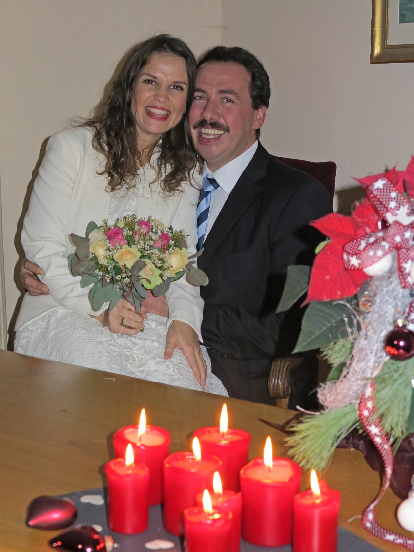 Heiraten kurz vor Weihnachten bei Kerzenschein