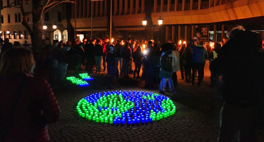 Tatort Klimawandel: So verlief die Earth Hour in Minden 