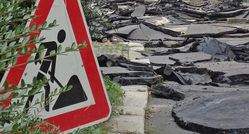 Bauarbeiten im Mindener Stadtgebiet