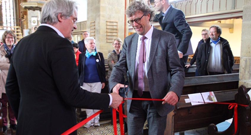 Die Evangelisch-Lutherische St.-Marien-Kirchengemeinde Minden hat am Donnerstag, 30. Mai (Christi Himmelfahrt) ihre Spendenkampagne „Himmel über Minden“ zur Sanierung von Turm und Schiff der St. Marienkirche gestartet.