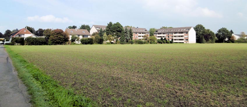 Wo jetzt noch im Mindener Stadtbezirk K&ouml;nigstor Ackerfl&auml;che zu sehen ist, soll bald die erste Klimaschutzsiedlung in Minden und damit eine weitere von insgesamt 100 Klimaschutzsiedlungen in NRW entstehen. 