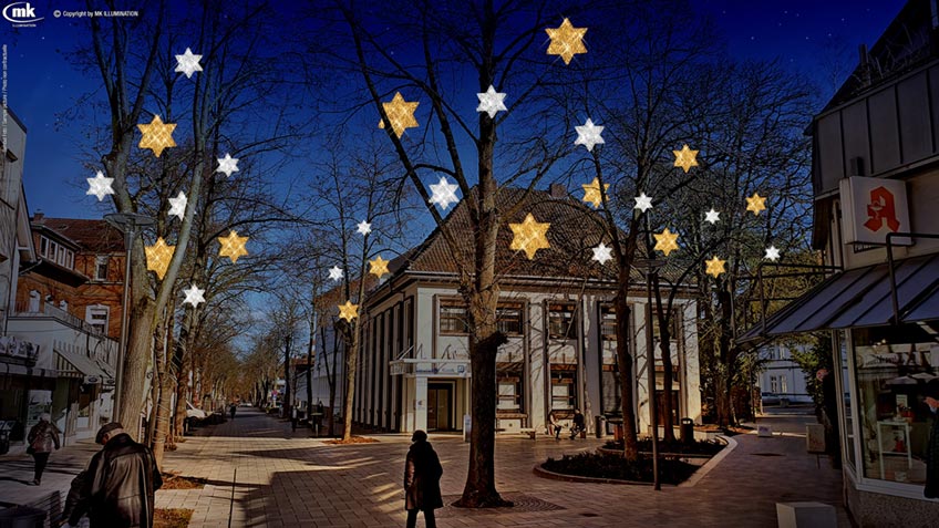 Ab dem 22. November wird eine neue Weihnachtsbeleuchtung in der Innenstadt erstrahlen und den Rundgang durch Stadt und Kurpark zu einem einheitlichen Lichterlebnis werden lassen. Unterst&uuml;tzt wird die Anschaffung der Staatsbad GmbH durch die Sparkasse Bad Oeynhausen &ndash; Porta Westfalica und den Verf&uuml;gungsfond der Stadt Bad Oeynhausen.