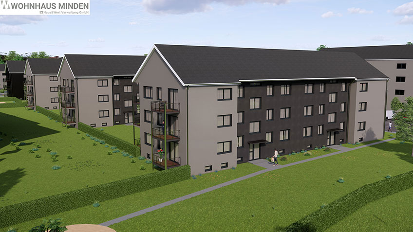 In der Gau&szlig;stra&szlig;e beginnen die letzten Modernisierungsma&szlig;nahmen: Der Wohnhaus Minden liegen die erforderlichen Baugenehmigungen f&uuml;r den letzten Bauabschnitt nun vor, so dass die Modernisierungsma&szlig;nahmen wie geplant vorangehen. Im Anschluss an die  Modernisierungsma&szlig;nahmen wird die Gartenanlage ebenfalls modernisiert.