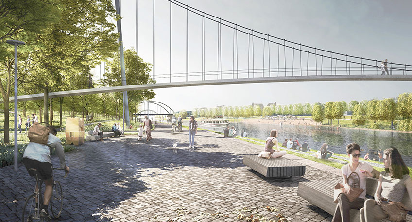 Visualisierungen von den Planungen zur Neugestaltung der Weserpromenade. Foto: Franz Reschke Landschaftsarchitektur