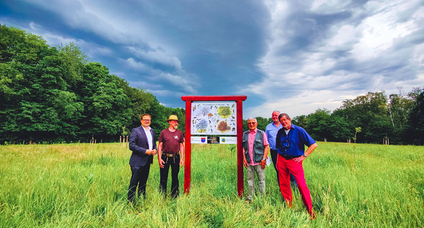 Eine neue Infotafel an der st&auml;dtischen Streuobstwiese am Knappweg in Bad Oeynhausen weist seit Kurzem auf den besonderen Wert dieser Fl&auml;chen hin. Die Wiese auf der Lohe ist im vergangenen Jahr angelegt worden. Im November wurden dort 80 hochst&auml;mmige Streuobstwiesenb&auml;ume gepflanzt &ndash; mit tatkr&auml;ftiger Unterst&uuml;tzung von Kindern des Grundschulverbundes Wichern-Lohe.