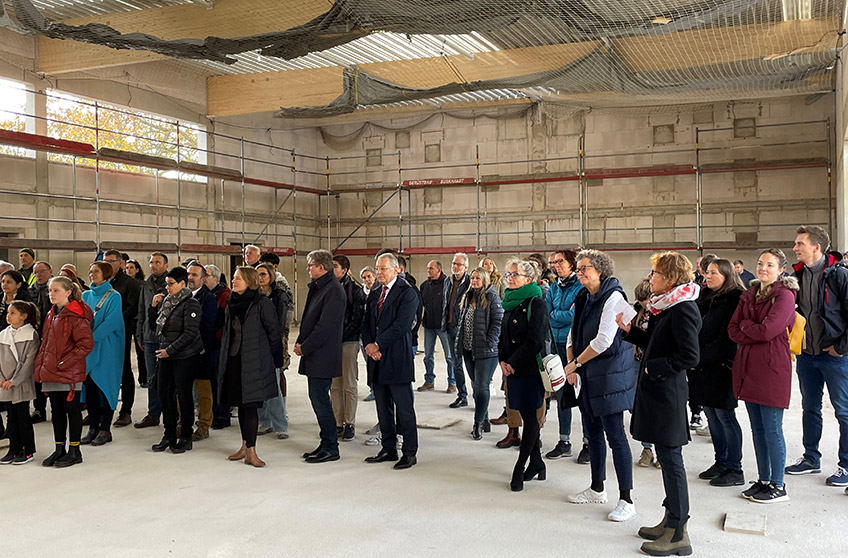 Nachrichten Minden Richtfest an der Sporthalle des Ratsgymnasiums