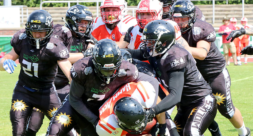 Zwei besondere Herausforderungen, danach ein Saisonstart mit zwei Auswärtsspielen: das Auftaktprogramm der Minden Wolves in ihrer dritten Saison hat es in sich und stellt die Mannschaft von Headcoach Phil Gamble gleich vor eine echte Bewährungsprobe.