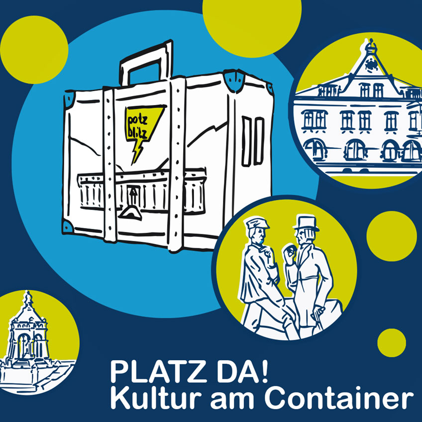 Auf dem Simeonsplatz steht seit September 2020 der bunte Kultur-Container des LWL-Preu&szlig;enmuseums Minden. Als Event- und Ausstellungsraum dient er als Plattform f&uuml;r lokale und regionale Kulturschaffende, die f&uuml;r das Festival &bdquo;PLATZ DA! Kultur am Container&ldquo; ein buntes Veranstaltungsprogramm auf die Beine gestellt haben. 