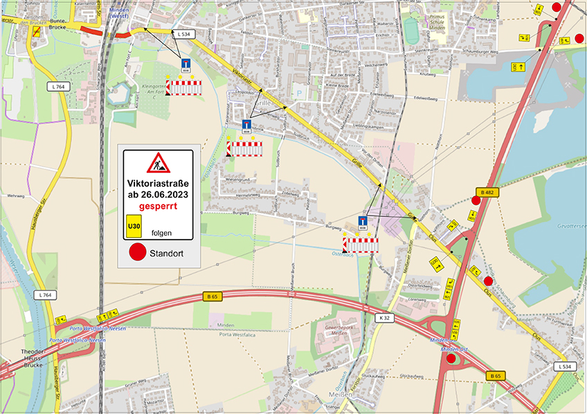 Anzeige 20230628 hallo luebbecke umleitungen 01