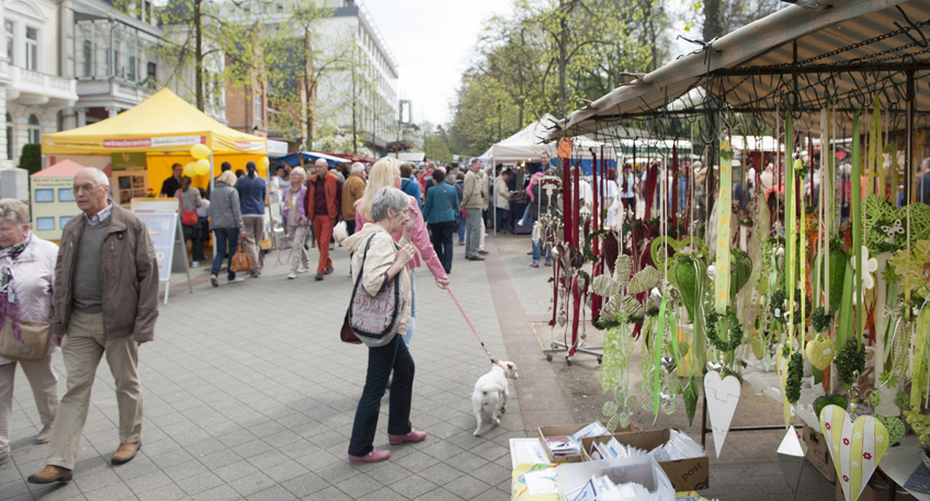 Traditioneller Frühjahrsmarkt in der Innenstadt