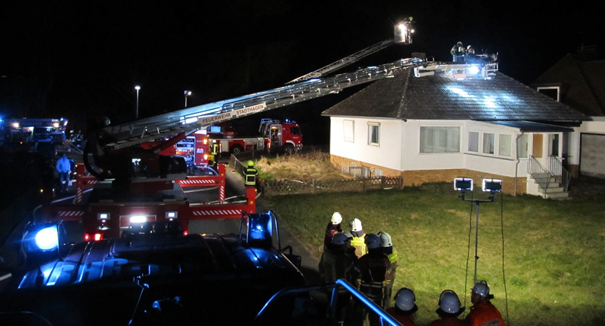 Brand in leerstehendem Gebäude