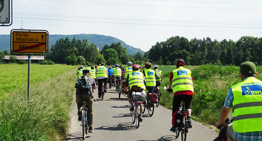 Erfolgreiche Radtour entlang des geplanten Radschnellweges OWL Erfolgreiche Radtour entlang des geplanten Radschnellweges OWL